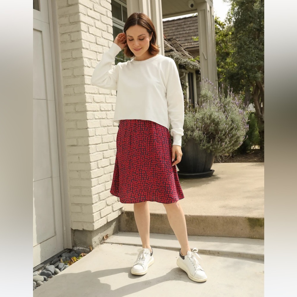 Wukogals Dot Print BASIC PRINTED SKIRT